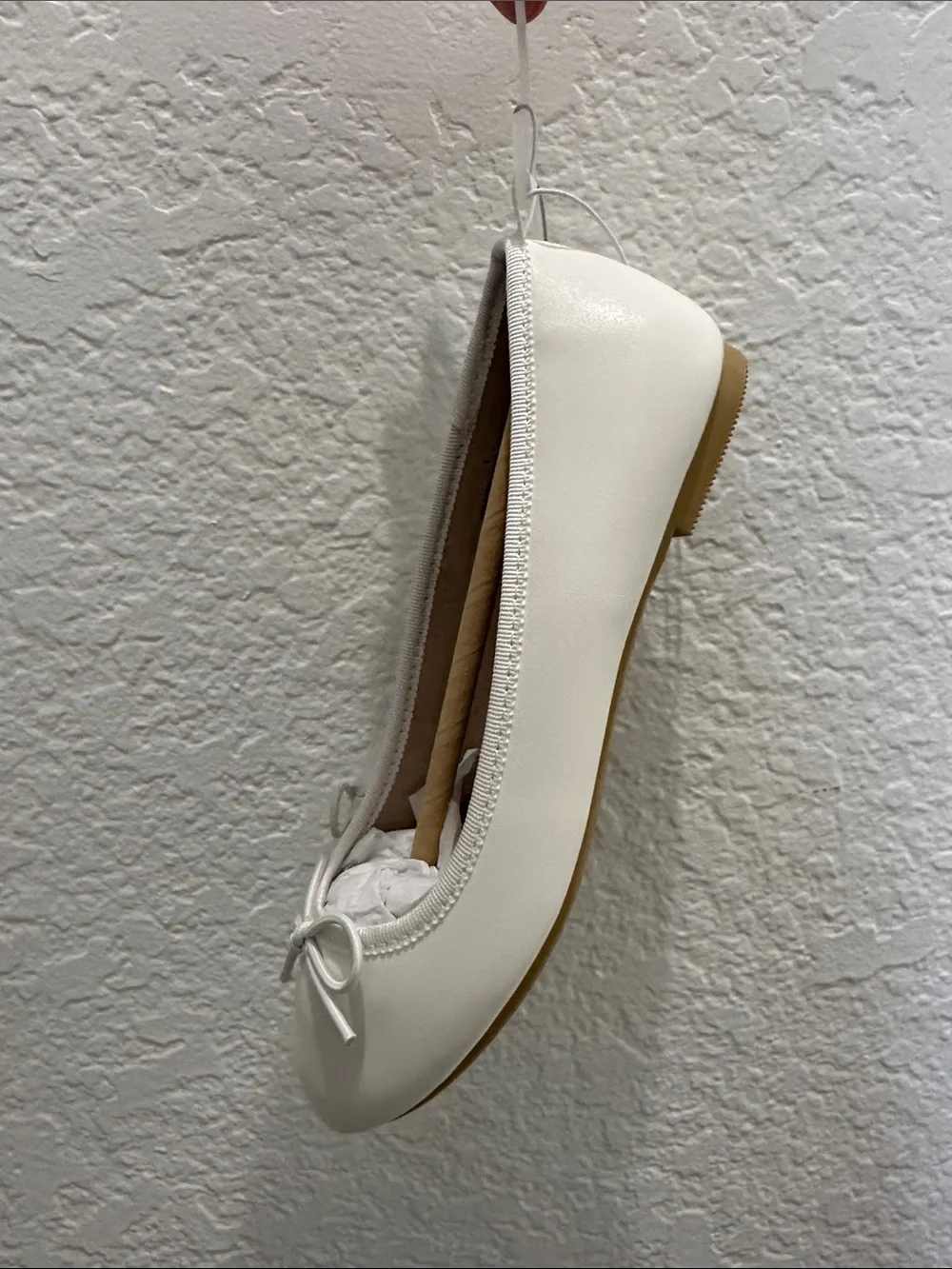 Cat & Jack White Girls' Bow Ballet Flats Wedding